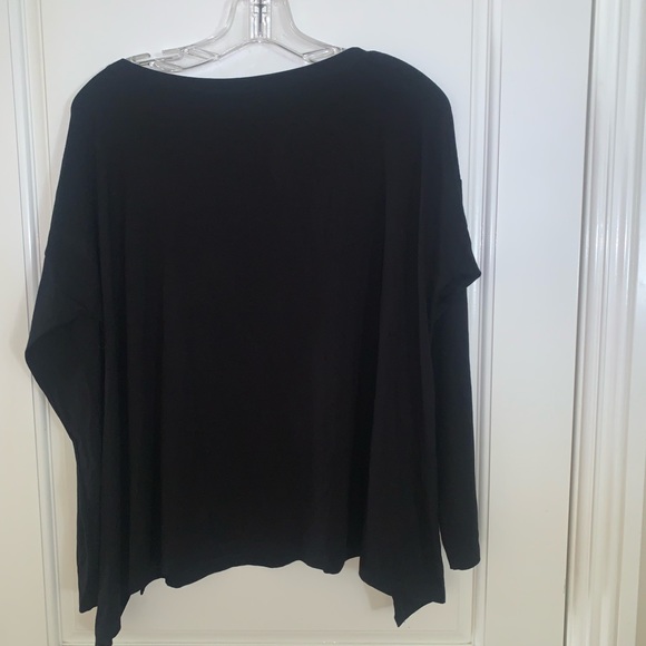 Mia Wear Black Long Sleeve Blouse Size Medium. Made in the USA. - Picture 2 of 5